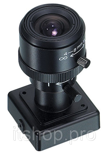 Видеокамера  CV-KE-280, ч/б, 1⁄3”  CCD-EXView SONY,  600 твл., 0,0003 люкс,, BLC, DC12В, 50х50х50мм.