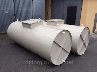 Резервуар пластиковый цилиндрический 8000 литров, подземный горизонтальный