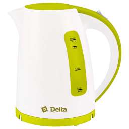 Delta Чайник электрический 1,7л DELTA DL-1056 белый с зеленым