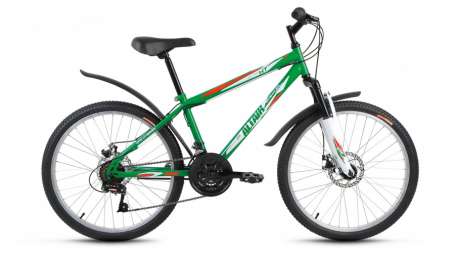 Подростковый горный (MTB) велосипед MTB HT 24 Disc зеленый 14” рама