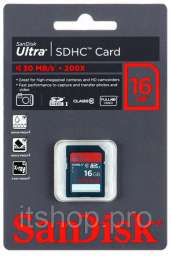 Карта памяти SDHC 8Gb SanDisk Ultra UHC-I Class10 (SDSDU-008G-U46)