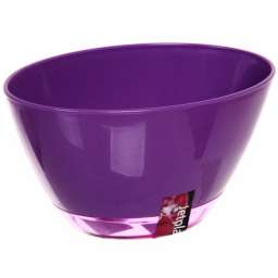 Кашпо для цветов пластиковое 1л “Лодочка” с поддоном фиолетовый