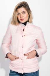 Куртка женская застежка молния/кнопки, демисезон 72PD146 (Светло-розовый)