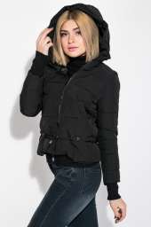 Куртка женская с капюшоном 677K007 (Черный)