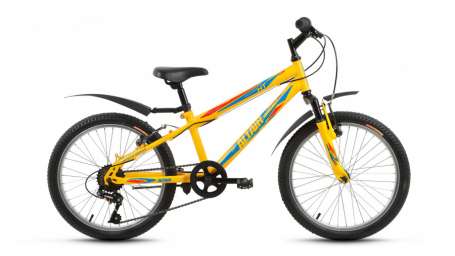 Подростковый горный (MTB) велосипед FORWARD MTB HT 20 желтый 11” рама