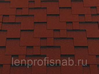 Кровля RoofShield Модерн “Классик” цвет красный с оттенением (упак. 3 м.кв)