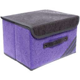 Коробка для хранения вещей 26*20*17 Узоры фиолетовый