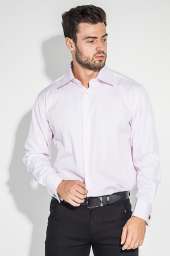 Рубашка мужская мелкий, фактурный принт 50PD37162-9 (Розовый)