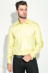 Рубашка мужская c запонками 50PD0020 (Салатовый)