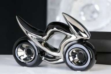 Casablanca, керамический мотоцикл “Гонка”, цвет черно-серебристый