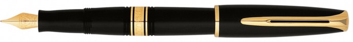 Перьевая ручка Waterman Charlestone Ebony Black  GT. Перо - золото 18К, детали дизайна: позолота 23К