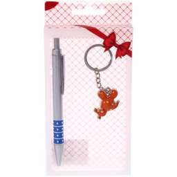 Подарочный набор “Мышка” ручка+брелок 19*9см