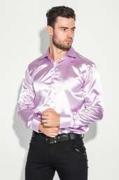 Рубашка мужская шелковая 50PD0090 (Светло-сиреневый)