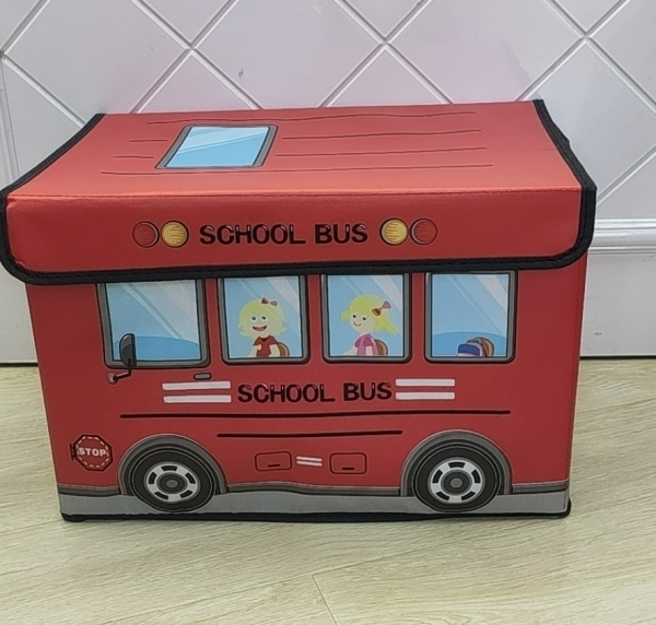 Коробка для хранения вещей 38*24*24 Автобус красный