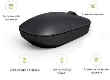 Мышь Xiaomi Mi Mouse2 Wireless Black CH