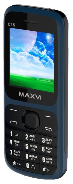 Телефон Maxvi C15 (black/blue)