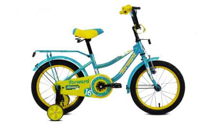Детский велосипед FORWARD Funky 16 бирюзовый/желтый (2020)