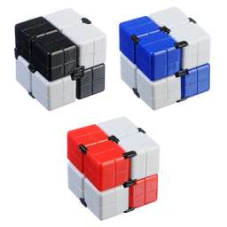 Игрушка-антистресс “Кубик-Бесконечность 360 градусов”, пластик, 8х4х2см, 3-4 цвета