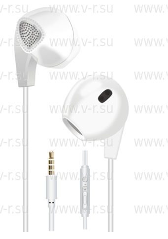 Hаушники EP-MI-15 с микрофоном белый ISA