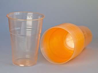 Пластиковый одноразовый стакан “Стандарт”, 200 мл, 100 шт/уп, светло-оранжевый (3000)