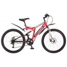 Велосипед горный 26 Stinger Highlander 100D (2017) рама 18 красный