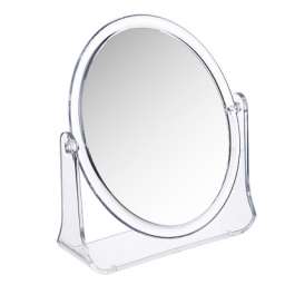 ЮниLook Зеркало настольное овальное, 15х18см, пластик прозрачный