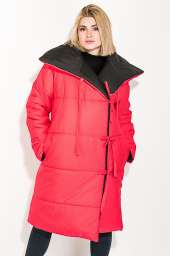 Пальто-одеяло 74PD803-2 (Черный/красный)