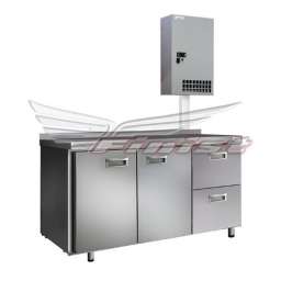 Холодильный стол Finist СХСан-600-2⁄2, 1410 мм, 2 двери 2 ящика, с настенным агрегатом
