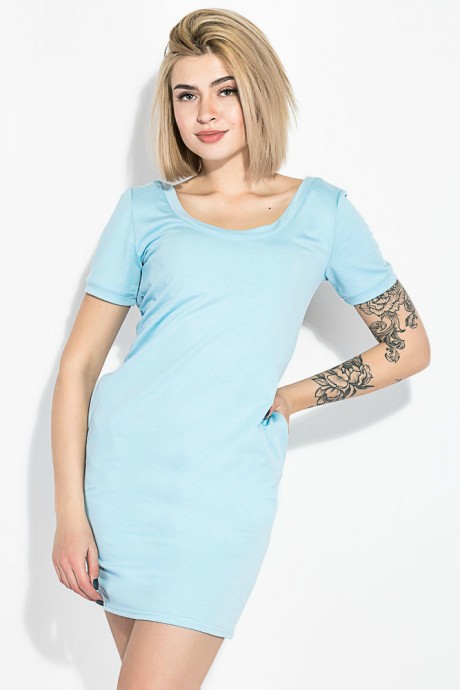 Платье женское с открытой спиной  74P107 (Голубой)