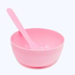 Чашка для изготовления слайма с лопаткой (розовая)