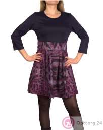 Платье женское Sempre Amore черно-фиолетовое с принтом