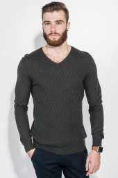 Пуловер мужской стильный 50PD1173 (Черный)