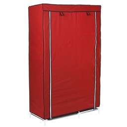 Шкаф тканевый для одежды, 170х100х42 см, металл, пластик, ткань, бордовый