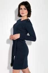 Платье женское с змейкой на плечах 95P5010 (Темно-синий)