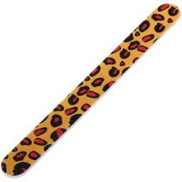 Пилка для ногтей наждачная в пакете “Ультрамарин - леопард”, прямая, цвет микс, 17,5*2
