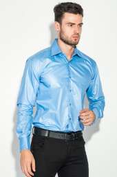 Рубашка мужская с контрастными запонками 50PD0060 (Ярко-голубой)