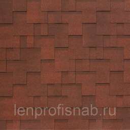 Tegola Nobil Tile “Акцент” цвет темно-красный (упак. 3,45 м.кв.) 8,5 кг/м.кв.