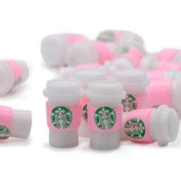 Шармик для слайма Старбакс (Starbucks) кофе с собой, розовый
