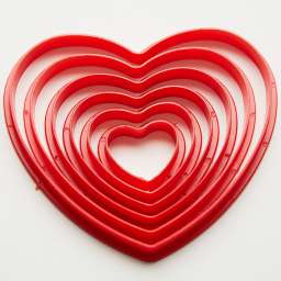 Набор пластиковых форм для печенья “Сердца” 6 размеров BE-4310P/6