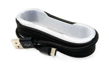Кабель USB - TypeC Mega Lace (черный) 1,5м