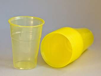 Пластиковый одноразовый стакан “Стандарт”, 200 мл, 100 шт/уп, желтый (3000 шт)