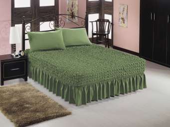 Универсальный чехол-покрывало на кровать, цвет зеленый