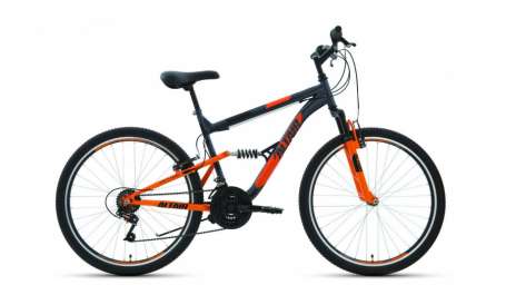 Горный (MTB) велосипед ALTAIR MTB FS 26 1.0 серый/оранжевый 18” рама
