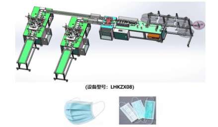 Автоматическая линия для производства одноразовых медицинских масок. Китай