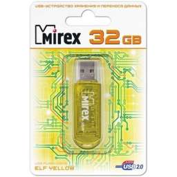 USB карта памяти 32ГБ Mirex Elf Yellow (13600-FMUYEL32)