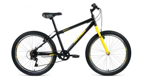 Подростковый горный (MTB) велосипед MTB HT 24 1.0 черный/желтый 14” рама