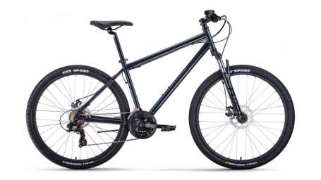 Горный (MTB) велосипед FORWARD Sporting 27.5 2.0 Disc серый/черный 19” рама (2020)