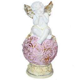 Сувенир Ангел на шаре из роз