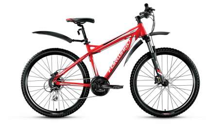Горный (MTB) велосипед FORWARD Quadro 3.0 disc красный матовый 17” рама (2016)