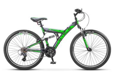 Горный велосипед (двухподвес) Stels - Focus V
18 speed 26” V030 (2017) Р-р = 18; Цвет: Черный / Сини